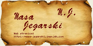 Maša Jegarski vizit kartica